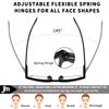 JM 3 Pack Square Reading Glasses, Blue Light Blocking Computer Reader for women men +2.5