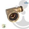 tecuro Angled tap connector with plug-in coupling and 3/4 internal thread, MS blank