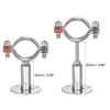 sourcing map Wall Mount Ceiling Mount Pipe Support, 304 Stainless Steel Adjustable Pipe Bracket Clamp for 42-45mm Pipe 2pcs