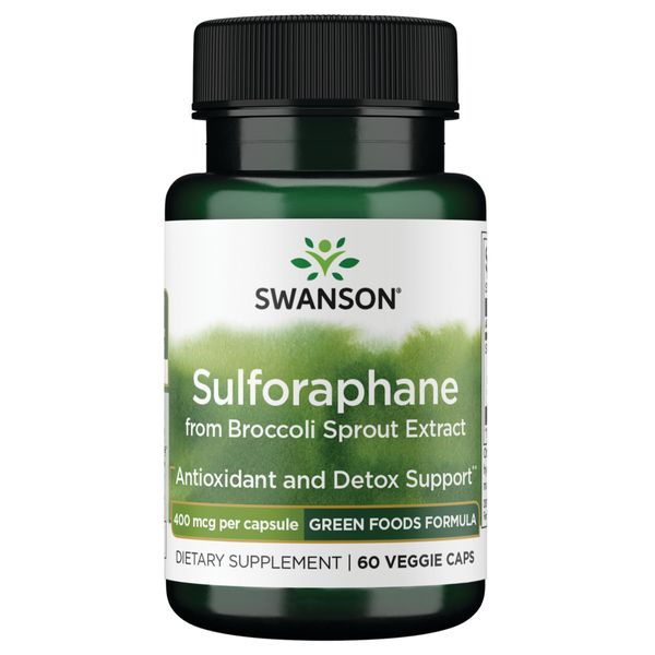 Swanson Sulforaphane Supplement - Broccoli Sprout Extract 400 mcg Veg Caps 60ct