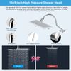 Hibbent All Metal Shower Head 10 Inch Rainfall Shower Head Combo Chrome
