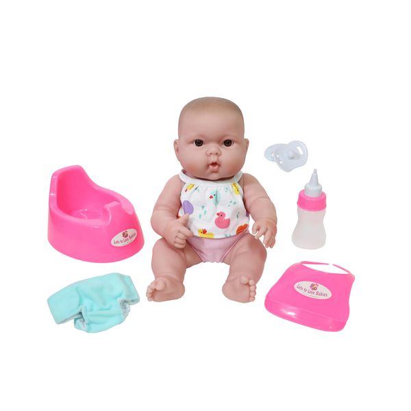 JC Toys | Lots to Love Babies Drink and Wet Gift Set | 14” All Vinyl Doll with Potty and Accessories