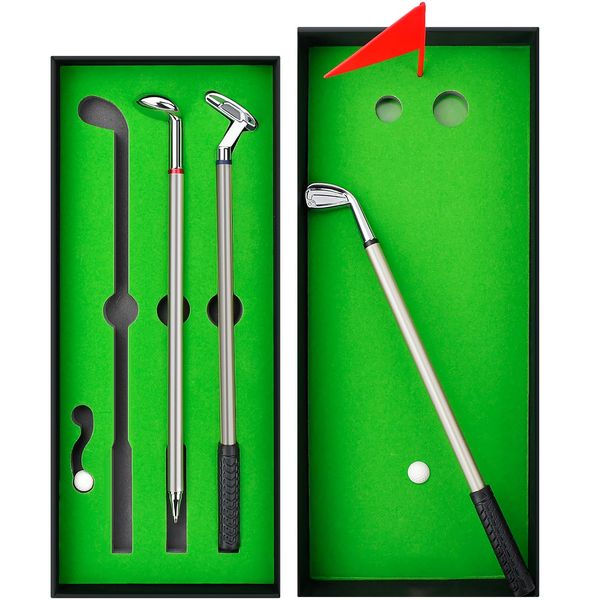 Stocking Stuffers for Men Adults, Golf gifts for Men, Golf Accessories for Men Funny Gifts for Dad Husband Him Golfers, Cool Stuff Gifts Ideas Mini Desktop Golf Ball Pen Gift Set White Elephant Gifts