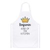 Personalised King of The Kitchen Chefs Apron Baking Custom Name