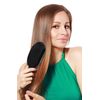 VinBee Paddle Brush - Hair Detangling Brush, Perfect for Extensions, Long, Wet and Dry, Thick and Curly Hair - Double Bristles, Anti-Static - Black