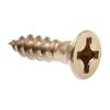 Wood Screw, Flat Head Countersunk 17 mm Length 3 mm Thread Diameter Brass Plated