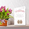 Two Teddies linking arms and a poem Anniversary Card
