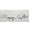 Lizzy Easter Foil Bunting | Self Inflating Reusable Foil Balloon Banner Bunting Easter Party Decor (Silver)