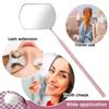 Sibba Square Lash Mirror Potable Eyelash Extensions Applicator Supplies 1 Piece Stainless Detachable False Eyelashes Mirror Multi-functional Mouth Examination Mirror Eye Make-up Tools (1 PC Rose Gold)