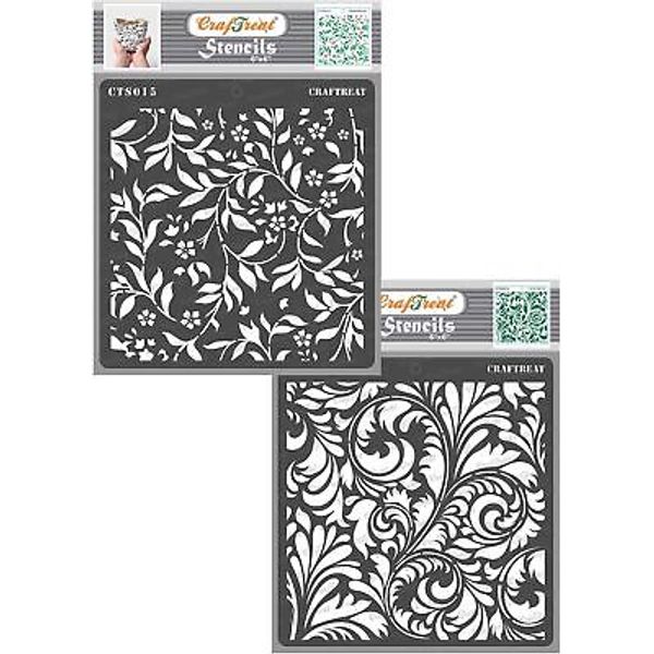 CrafTreat Stencils for Painting on Wood, Canvas, Paper, Fabric, Wall and...