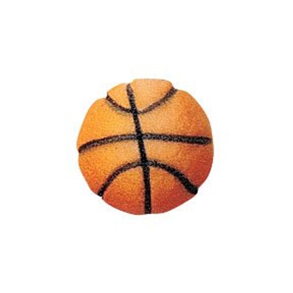 Basketball Edible Sugar Cupcake Decorations