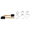 Basic Essentials 29-Piece Nonstick Cookware Pots Pans Set Baking Sheet Cookie Cutters Mixing Bowl Measuring Cups & Spoon, Copper