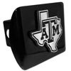 Texas A&M TX Black Metal Hitch Cover