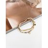 PILGRIM Indigo 3-in-1 Bracelet Set, Glass Brass Rubber