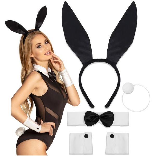 Huachi Bunny Costume Set Women Bunny Ears and Tail Set