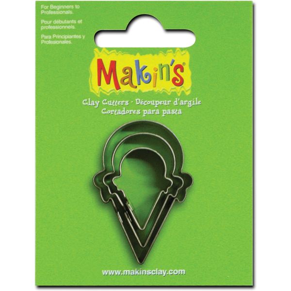 Makin's Clay Cutters 3/Pkg-Ice Cream Cone