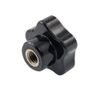 uxcell 10mm Female Thread Diameter Black Grip Star Knob Replacement