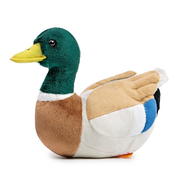 ZHONGXIN MADE Simulation Mallard Duck Plush Toy Stuffed Animals - Soft Realistic 13” Green Mallard Duck Doll, Cute Toys Real Plushie Toy Home Decoration, Unique Plush Gift Collection for Kids