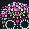 [Spangle] Sequin Motif (Skull, Colorful Pink), Iron On, S Size