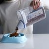 Rice Stocker, Rice Dispenser, Rice Container, Compact, Space-saving, Freshness Keep, Includes Measuring Cup, Storage Container, Transparent Visualization, Drawing, Horizontal, Dagashi Storage, Sugar,