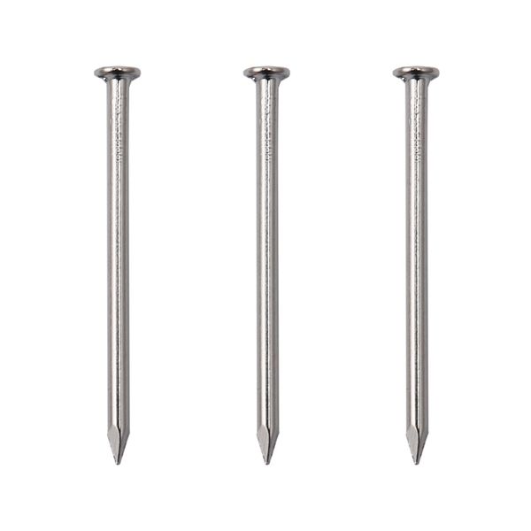 450pcs Hardware Nails, 1-1/4‘’ × 16 Ga Nickel Plated Hanging Nails, Flat Head Nails, Hanging Picture Nails, Wood Nails, Roofing Nails, Wall Nails (1-1/4 in)