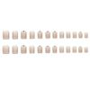 24pcs Bride Nail Tips Plain Nail Tips with Double-sided Adhesive Tape Short Nail Tips Girly Nails
