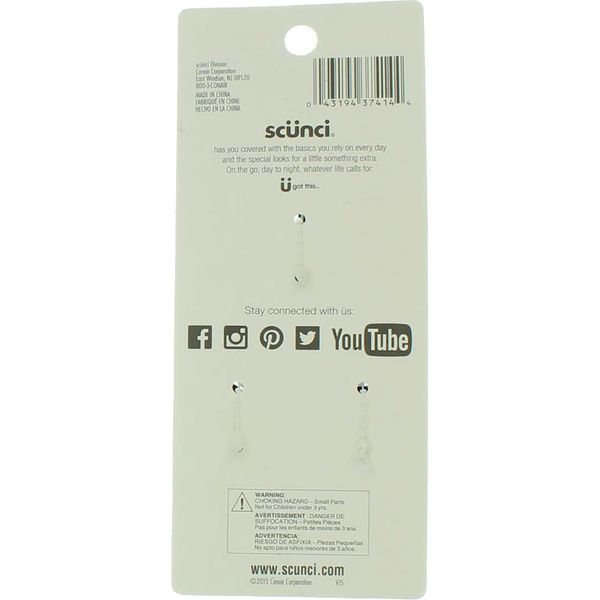 Scunci: Browns & Black Jaw Clips, 1 Ct