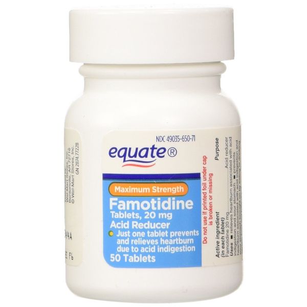 Maximum Strength Famotidine 20mg 100 Tablets Heartburn Acid Reducer