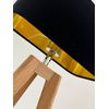 Black Velvet Brushed Gold Rounded Rectangle Lampshade