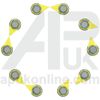 APUK 8x Checkpoint Original Wheel Nut Loosening Indicator Ring 33mm Replacement for Lorry Fleet