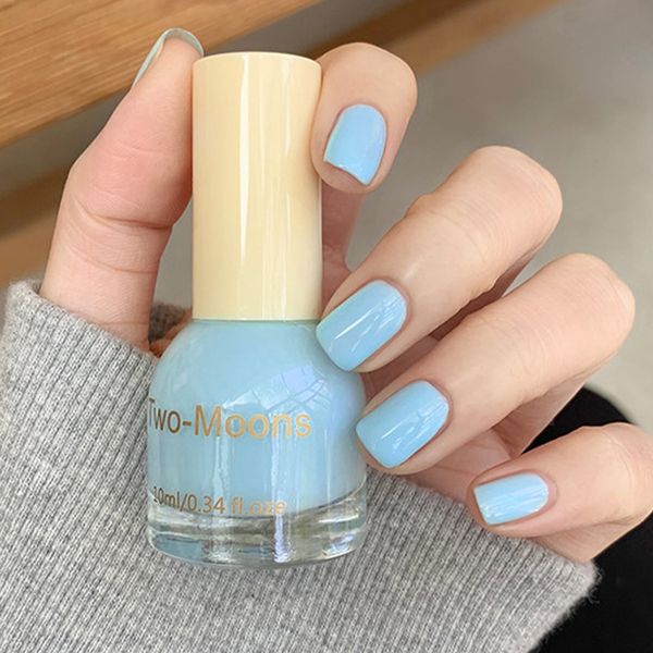 COSMOO Sky Blue Quick Dry Nail Polish, Vegan Chip-Resistant Long-Lasting Nail Lacquer for Nail Art Varnish, 0.34 fl oz Quick Dry Nail Polish (Sky Blue)