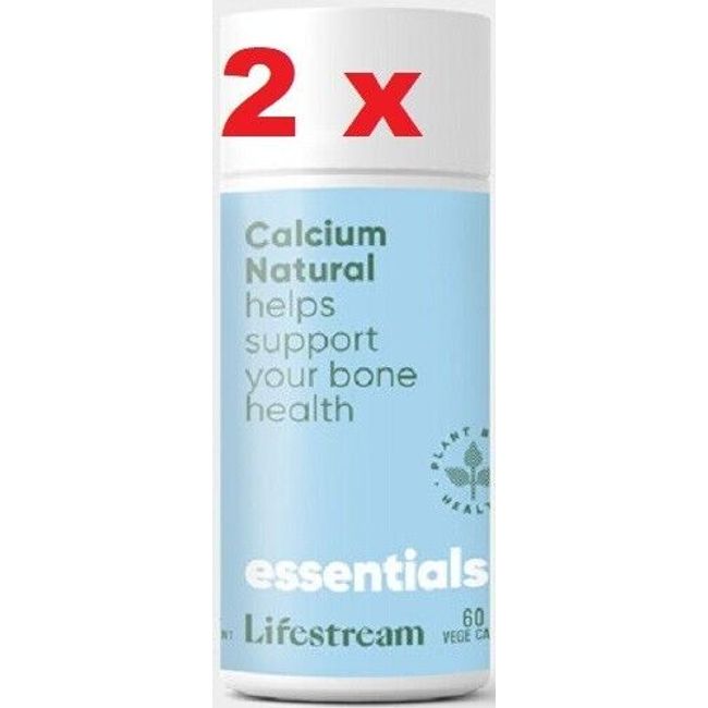 2 x Lifestream Calcium Natural Capsules 60 - made in NZ