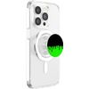 Dripping Paint Black and Lime Green PopSockets MagSafe PopGrip for iPhone