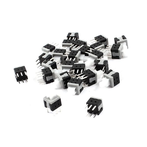 Sourcingmap 25Pcs 6 Pin 5.8mmx5.8mm Self-Locking DPDT Mini Push Button Switch