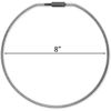 Lucky Line 8" Threaded Locking Key Rings, 1 Key Ring (7981),Silver
