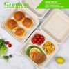 100% Home Compostable 50 Pack Disposable Clamshell Take Out Food Containers, 8X8