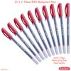 SAINO 10 x 0.7mm Softek RED Ballpoint Pens Smooth Ink Flow Office School Home