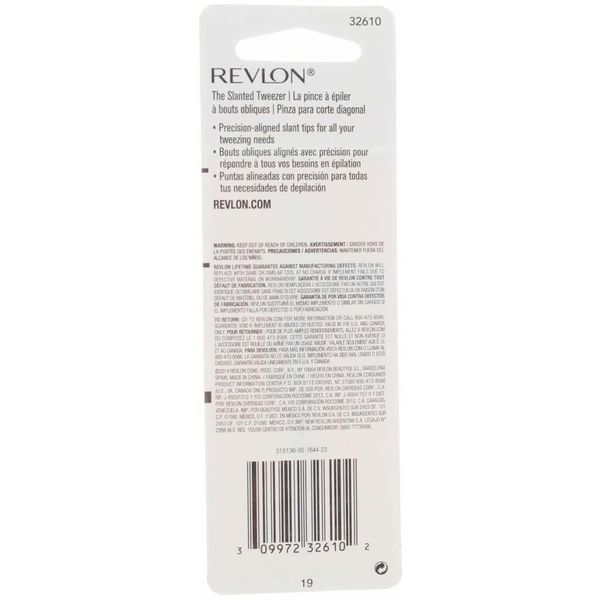 Revlon Slant Tip Tweezers (Pack of 2)