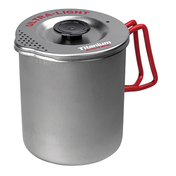 Evernew Titanium Lightweight Pasta Camping Pot with Strainer Lid, 750, Small