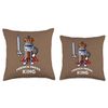 The French Press King Funny Coffee Maker Lover Throw Pillow
