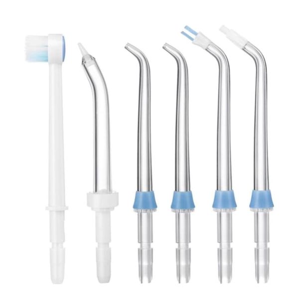 Jerilla 6pcs Oral Irrigator Nozzle Set Replacement Jet Tips Compatible with Waterpik Water Flosser WP-100 WP-250 WP-450 WP-560 WP-660 WP-811 WP-900 WP-940