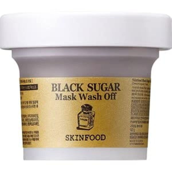 SKIN FOOD Black Sugar Mask Wash Off 3.52 fl. oz.(100g) - Black Sugar Scrub - Sugar Face Scrub to Hydrate and Nourish the Skin - Exfoliating Sugar Scrub - Facial Mask Wash Off Sugar Scrub