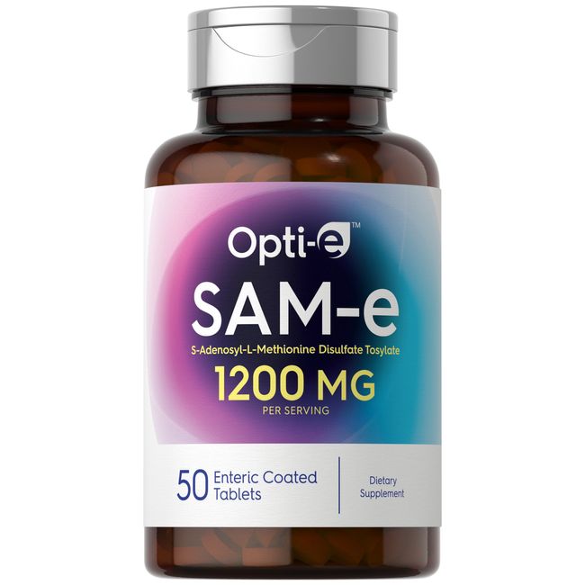 SAM-e Supplement | 1200mg | 50 Tablets | Vegetarian, Non-GMO | by Carlyle