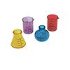 Struts Mad Scientist Assorted Mini Lab Beakers Pack 4 Halloween Plastic Shot Glasses