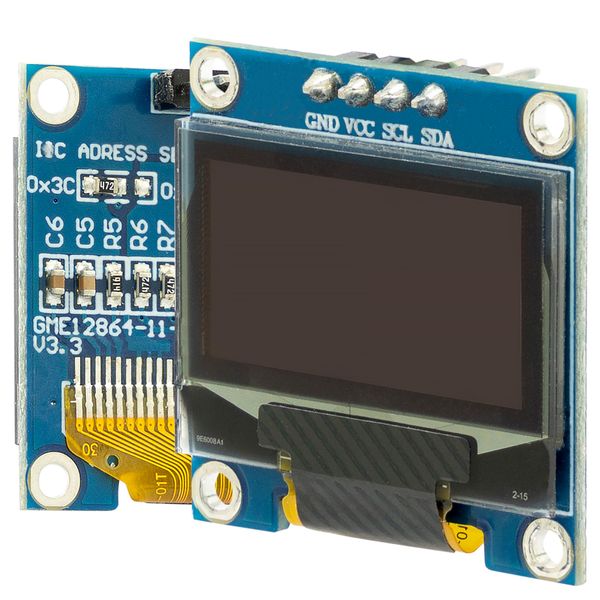 AZDelivery 0,96 Zoll OLED Display I2C - SSD1306 Chip 128 x 64 Pixel I2C Bildschirm Anzeigemodul mit weißen Zeichen - kompatibel mit Arduino und Raspberry Pi - inklusive E-Book