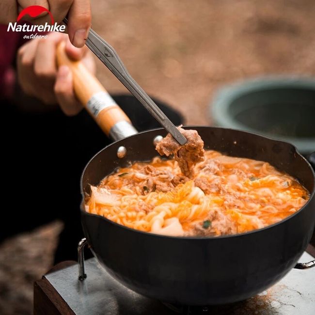 Naturehike Camping Iron Large Baking Pan Portable Non Stick BBQ Iron Plate  Picnic Outdoor Cooking Tableware Frying Pan Party