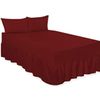 Lawrance Caprino Percale Extra Deep Fitted Valance Sheet (Double, Wine)
