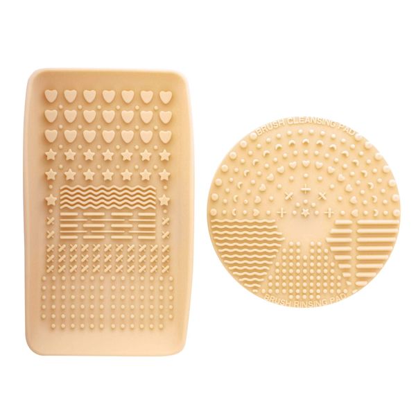 Nanshy makeup Brush strumento di pulizia (pulizia silicone Duo kit: guanto palette tappetino scrubber Pads)