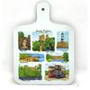 County Durham Watercolour Scenes Mini Cutting/Cheese Board, 23.6 x 17.7 cm