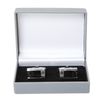 Accessoryo Black Enamel Modern Rectangle Design Cufflinks Boxed Giftset